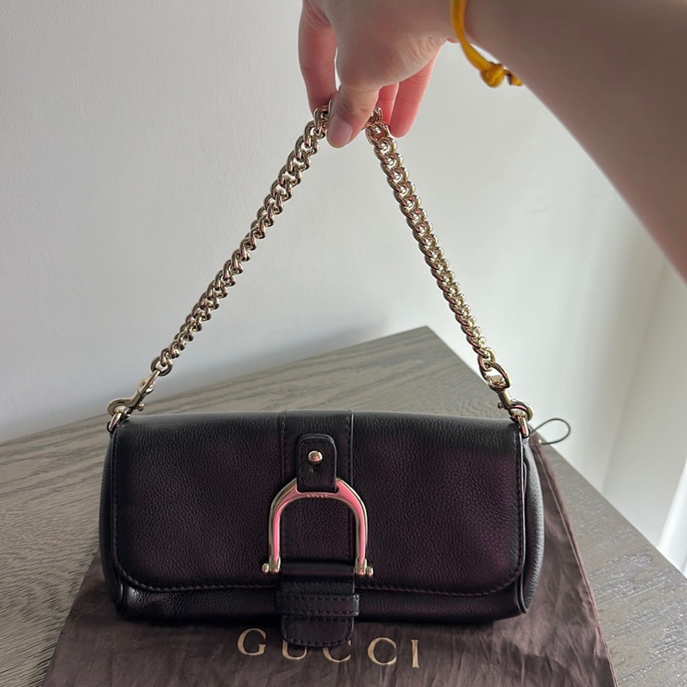 Gucci stirrup gold chain leather bag 💫 - Picture 8 of 8